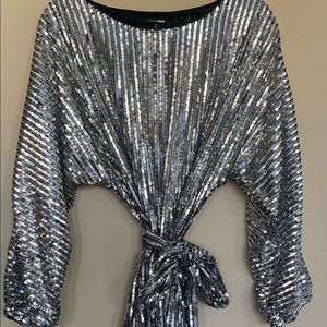 Silver sequins dress